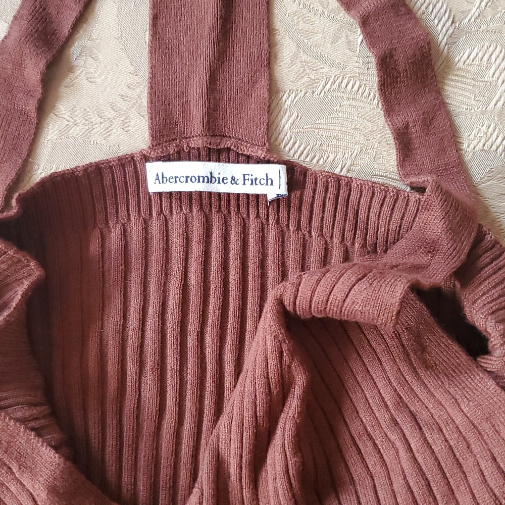 Abercrombie & Fitch Brown Knit Ribbed Tank Top EUC - Picture 10 of 13